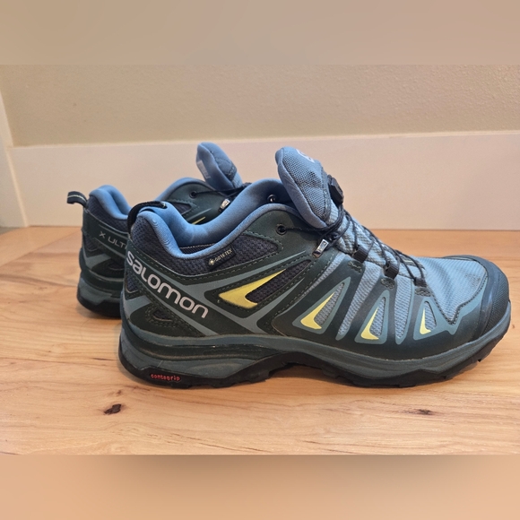 Salomon Olive/Grey X Ultra 360 Gore-tex Hiking Shoes Women's Size 9.5 - Picture 5 of 6